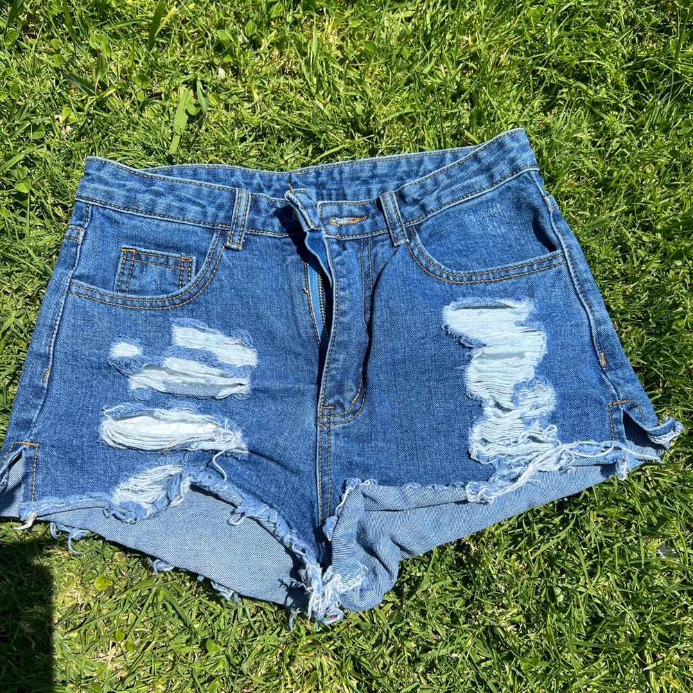 Blue Denim Shorts XS